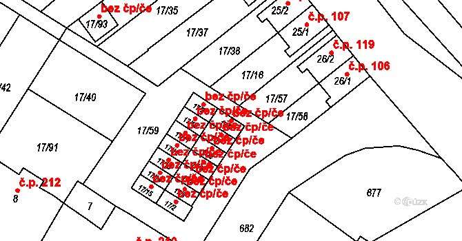 Svatava 43325360 na parcele st. 17/8 v KÚ Svatava, Katastrální mapa