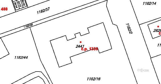 Beroun-Město 1336, Beroun na parcele st. 2441 v KÚ Beroun, Katastrální mapa
