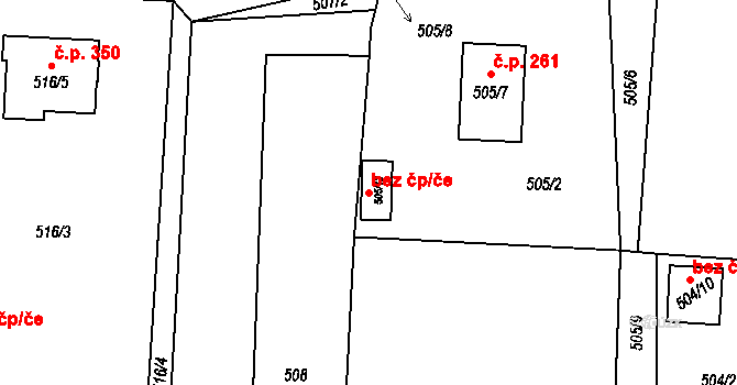 Koloveč 90543360 na parcele st. 505/12 v KÚ Koloveč, Katastrální mapa