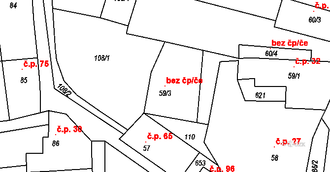 Třebívlice 103571361 na parcele st. 59/3 v KÚ Třebívlice, Katastrální mapa