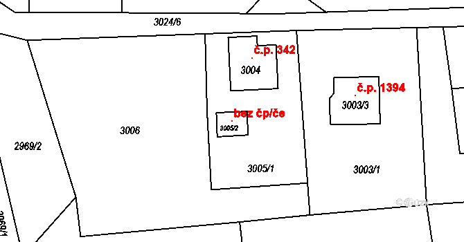 Horní Suchá 105237361 na parcele st. 3005/2 v KÚ Horní Suchá, Katastrální mapa