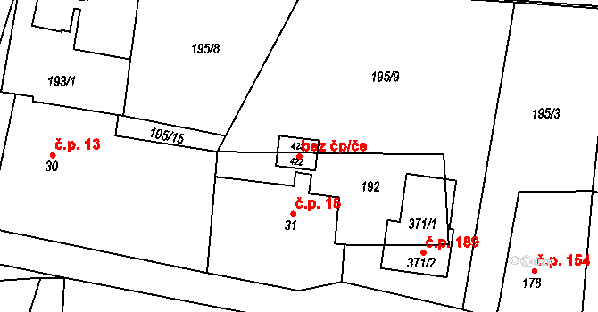 Fryšava pod Žákovou horou 106030361 na parcele st. 422 v KÚ Fryšava pod Žákovou horou, Katastrální mapa