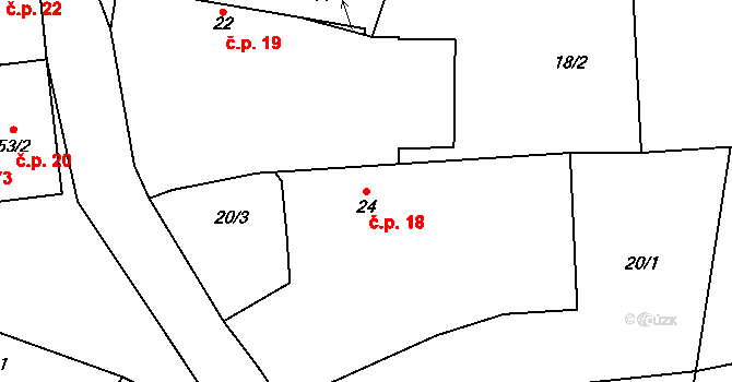 Solopysky 18, Suchdol na parcele st. 24 v KÚ Solopysky u Kutné Hory, Katastrální mapa