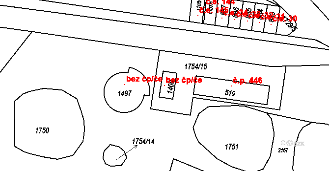 Brtnice 119584361 na parcele st. 1400 v KÚ Brtnice, Katastrální mapa