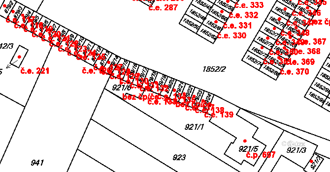 Hrušovany u Brna 135 na parcele st. 879/20 v KÚ Hrušovany u Brna, Katastrální mapa