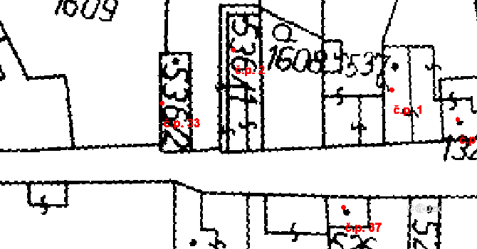 Byšičky 2, Lysá nad Labem na parcele st. 536/1 v KÚ Lysá nad Labem, Katastrální mapa