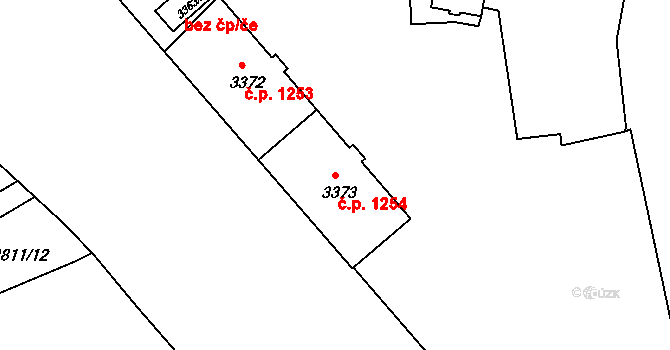 České Budějovice 3 1254, České Budějovice na parcele st. 3373 v KÚ České Budějovice 3, Katastrální mapa