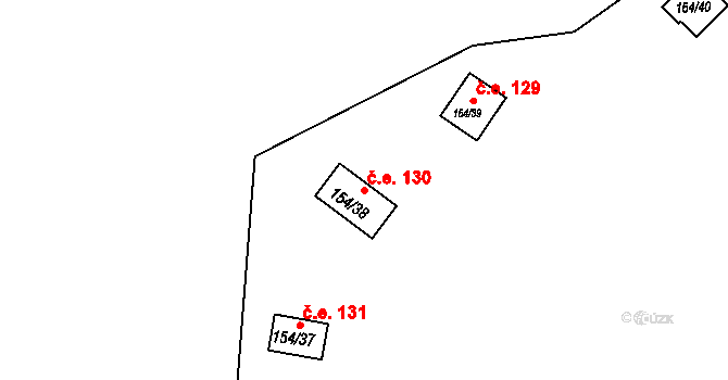 Spolí 130, Libín na parcele st. 154/38 v KÚ Spolí u Ledenic, Katastrální mapa