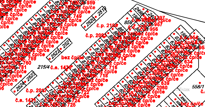 Sezimovo Ústí 715, Katastrální mapa
