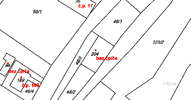 Černý Důl 39006361 na parcele st. 204 v KÚ Čistá v Krkonoších, Katastrální mapa