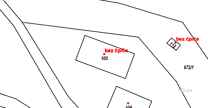 Stráž nad Ohří 39379361 na parcele st. 103 v KÚ Osvinov, Katastrální mapa