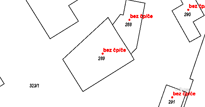 Hlubočky 40831361 na parcele st. 289 v KÚ Hlubočky, Katastrální mapa