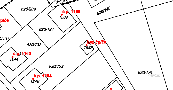 Kralupy nad Vltavou 41291361 na parcele st. 1558 v KÚ Kralupy nad Vltavou, Katastrální mapa