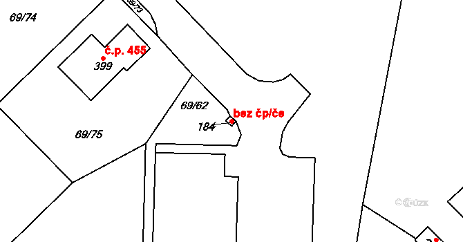 Příbram 41664361 na parcele st. 184 v KÚ Zdaboř, Katastrální mapa