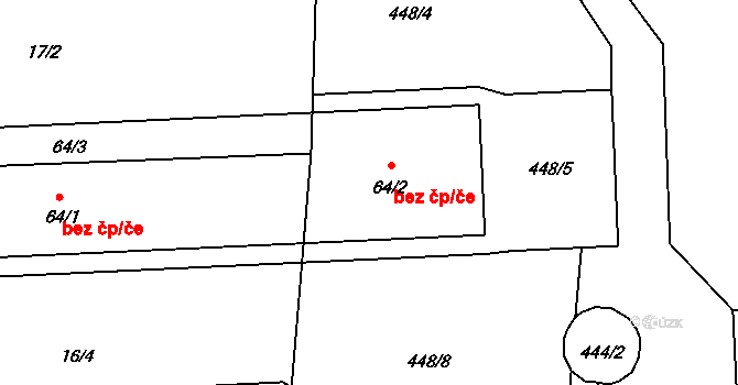 Chotoviny 41719361 na parcele st. 64/2 v KÚ Sedlečko u Chotovin, Katastrální mapa