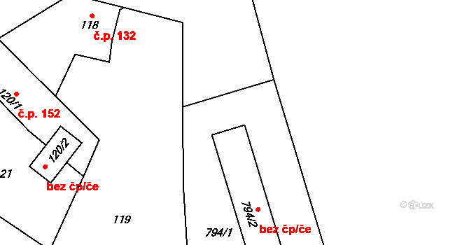 Meclov 42005361 na parcele st. 794/2 v KÚ Meclov, Katastrální mapa