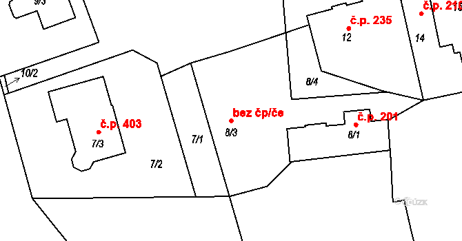 Průhonice 42668361 na parcele st. 8/3 v KÚ Hole u Průhonic, Katastrální mapa