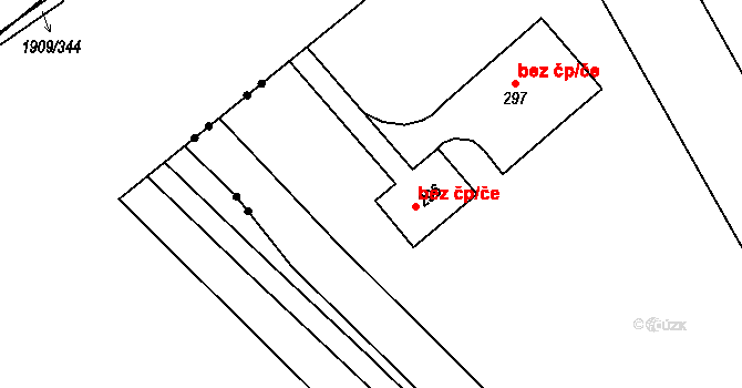 Kopřivnice 42723361 na parcele st. 296 v KÚ Vlčovice, Katastrální mapa