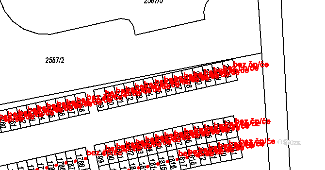 Domažlice 43249361 na parcele st. 1775 v KÚ Domažlice, Katastrální mapa