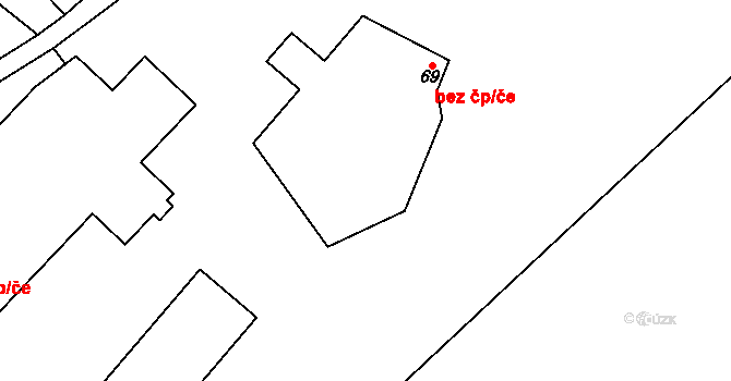 Skorotice 44155361 na parcele st. 69 v KÚ Skorotice, Katastrální mapa