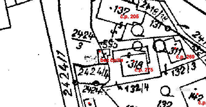 Horní Branná 44308361 na parcele st. 595 v KÚ Horní Branná, Katastrální mapa