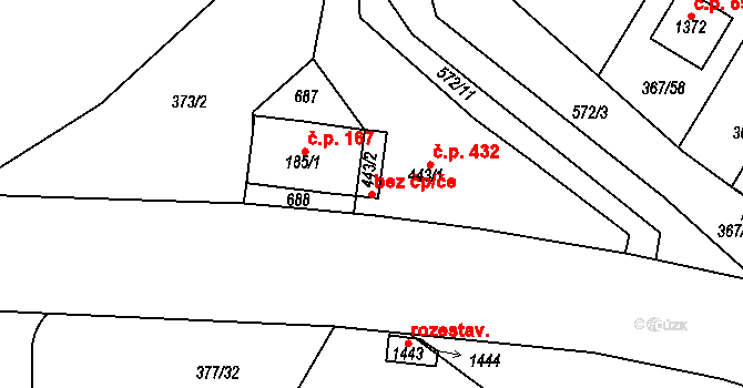 Kralupy nad Vltavou 44931361 na parcele st. 443/2 v KÚ Mikovice u Kralup nad Vltavou, Katastrální mapa