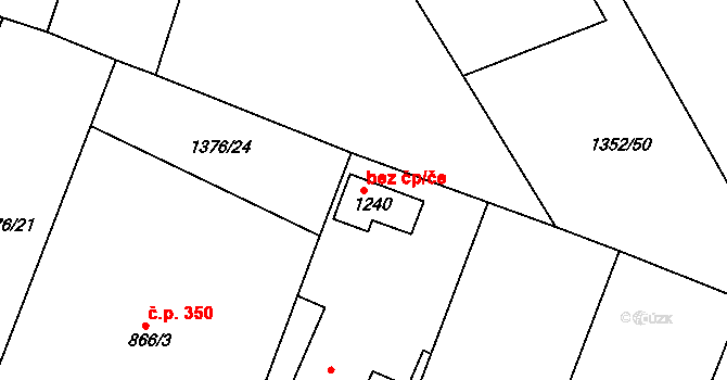 Cvikov 45903361 na parcele st. 1240 v KÚ Cvikov, Katastrální mapa