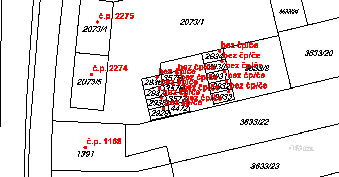Břeclav 47077361 na parcele st. 3576 v KÚ Břeclav, Katastrální mapa