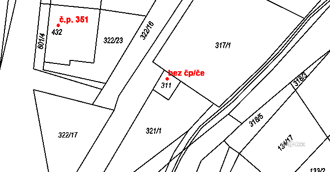 Bohušovice nad Ohří 47630361 na parcele st. 311 v KÚ Bohušovice nad Ohří, Katastrální mapa