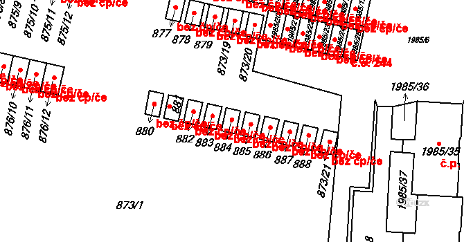 Nýřany 48912361 na parcele st. 884 v KÚ Nýřany, Katastrální mapa