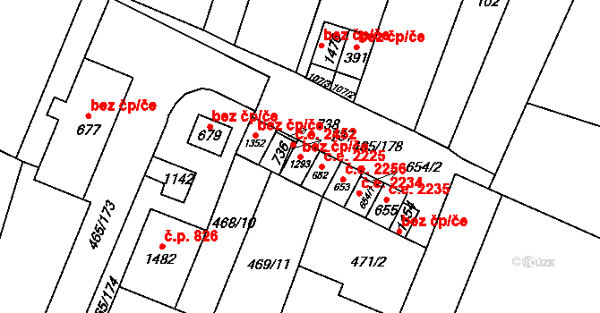 Znojmo 49319361 na parcele st. 1293 v KÚ Přímětice, Katastrální mapa