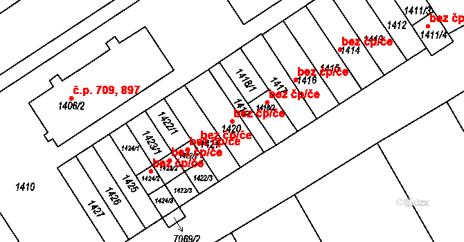 Pohořelice 49751361 na parcele st. 1420 v KÚ Pohořelice nad Jihlavou, Katastrální mapa