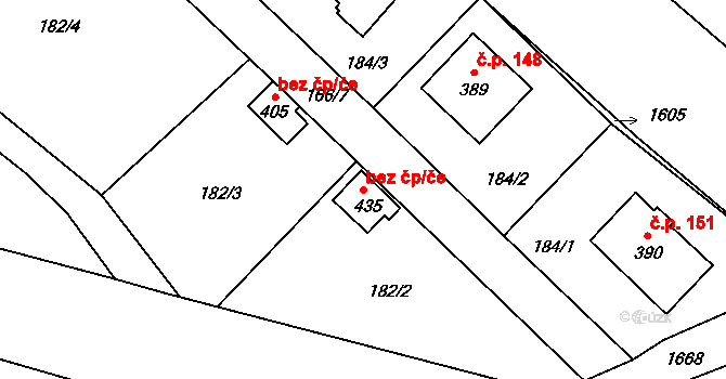 Oleška 94037361 na parcele st. 435 v KÚ Oleška, Katastrální mapa