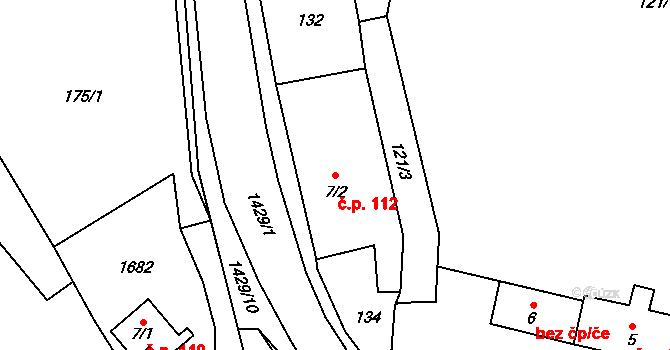 Doudleby nad Orlicí 112 na parcele st. 7/2 v KÚ Doudleby nad Orlicí, Katastrální mapa