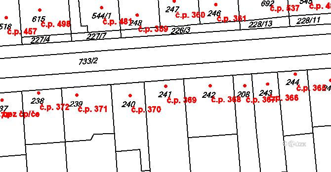 Náměšť na Hané 369 na parcele st. 241 v KÚ Náměšť na Hané, Katastrální mapa