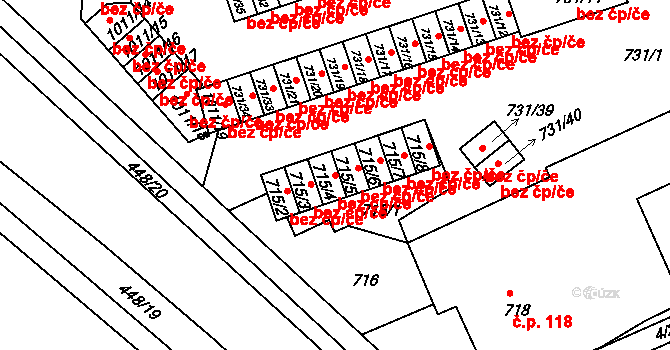 Jablonec nad Nisou 38456362 na parcele st. 715/4 v KÚ Mšeno nad Nisou, Katastrální mapa