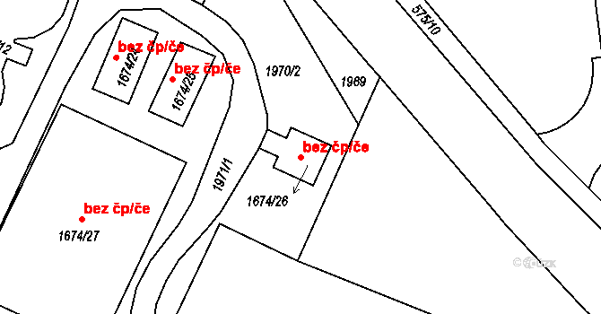 Vodňany 48888362 na parcele st. 1674/26 v KÚ Vodňany, Katastrální mapa