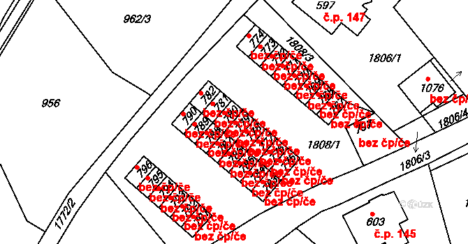 Jablonec nad Nisou 38430363 na parcele st. 779 v KÚ Jablonecké Paseky, Katastrální mapa
