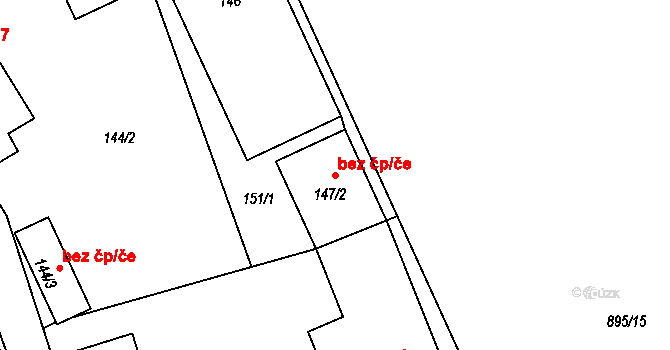 Neveklov 39373363 na parcele st. 147/2 v KÚ Neveklov, Katastrální mapa