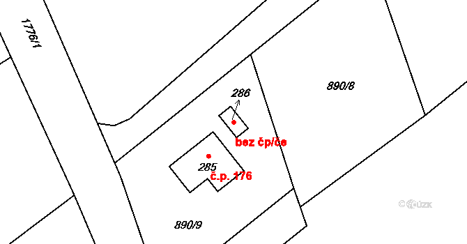 Nový Jičín 95003363 na parcele st. 286 v KÚ Straník, Katastrální mapa
