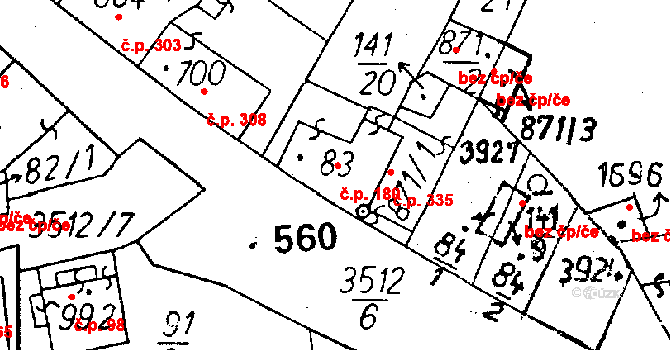 Cvikov I 180, Cvikov na parcele st. 83 v KÚ Cvikov, Katastrální mapa