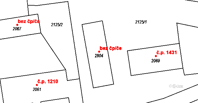 Ostrov 39688364 na parcele st. 2804 v KÚ Ostrov nad Ohří, Katastrální mapa