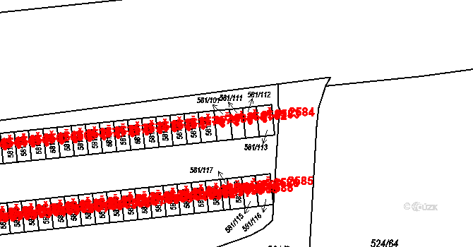 Bludovice 2582, Havířov na parcele st. 581/111 v KÚ Bludovice, Katastrální mapa