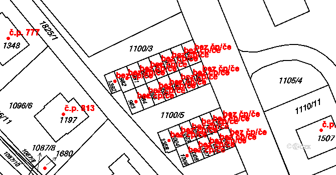 Vamberk 44258364 na parcele st. 986 v KÚ Vamberk, Katastrální mapa