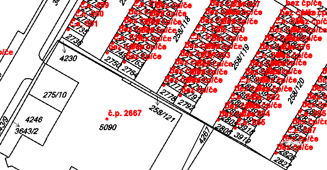 Rakovník 44432364 na parcele st. 2778 v KÚ Rakovník, Katastrální mapa