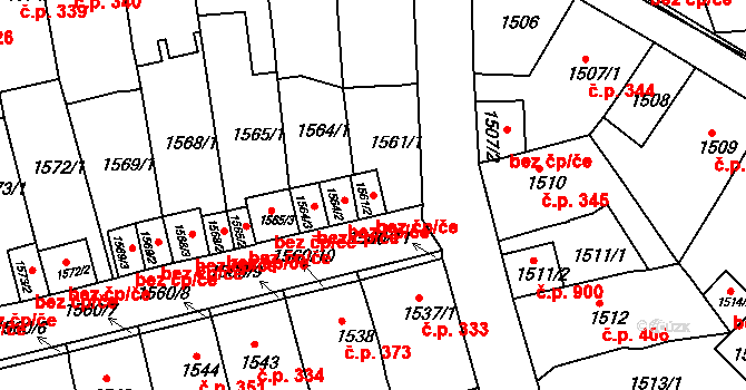 Bílina 48494364 na parcele st. 1561/2 v KÚ Bílina, Katastrální mapa
