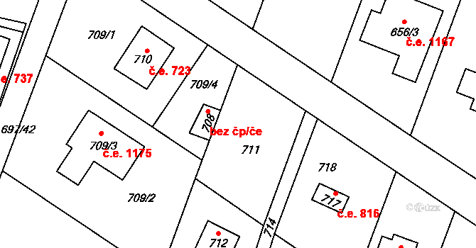 Mostkovice 845, Katastrální mapa