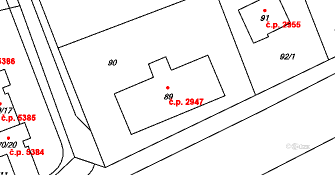 Jihlava 30664365 na parcele st. 89 v KÚ Helenín, Katastrální mapa
