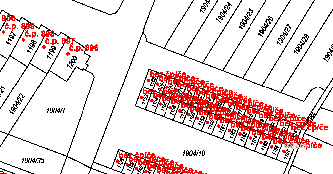 Opava 38099365 na parcele st. 1170 v KÚ Kateřinky u Opavy, Katastrální mapa