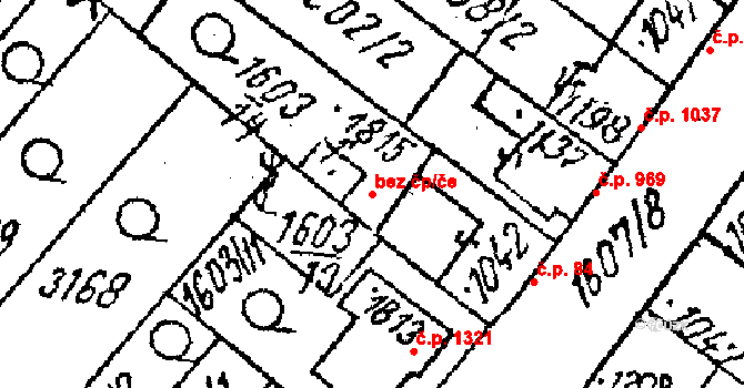 Lanžhot 42166365 na parcele st. 1815 v KÚ Lanžhot, Katastrální mapa